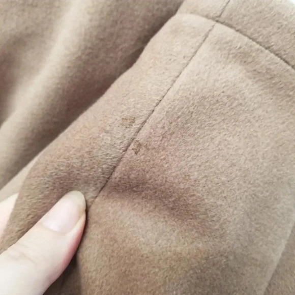 Vintage Aquascutum Wool Tan Pea Coat  Oversized - Picture 14 of 15